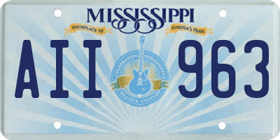 MS license plate AII963