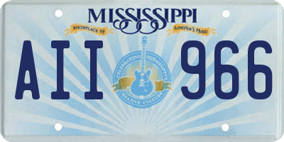 MS license plate AII966