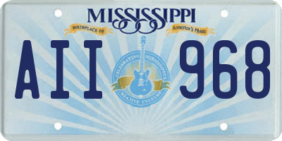 MS license plate AII968
