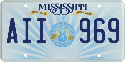 MS license plate AII969