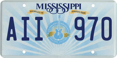 MS license plate AII970