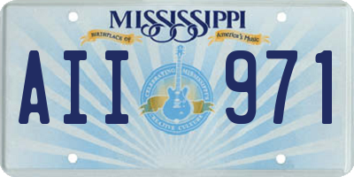 MS license plate AII971