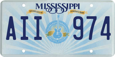 MS license plate AII974