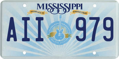 MS license plate AII979