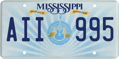 MS license plate AII995