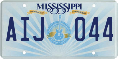 MS license plate AIJ044