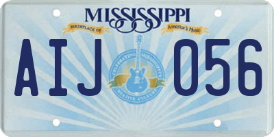 MS license plate AIJ056