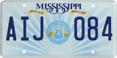 MS license plate AIJ084