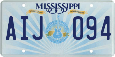 MS license plate AIJ094