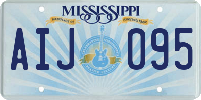MS license plate AIJ095