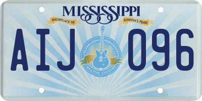 MS license plate AIJ096