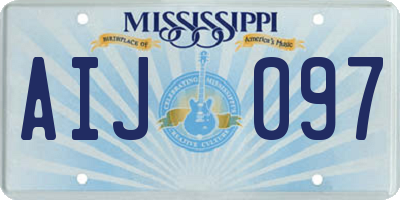 MS license plate AIJ097