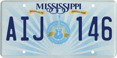 MS license plate AIJ146