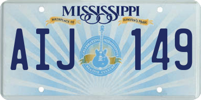 MS license plate AIJ149