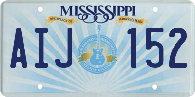 MS license plate AIJ152