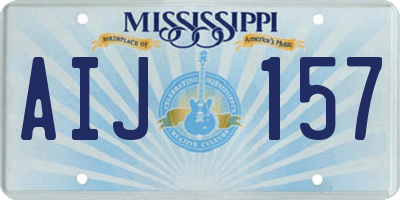 MS license plate AIJ157
