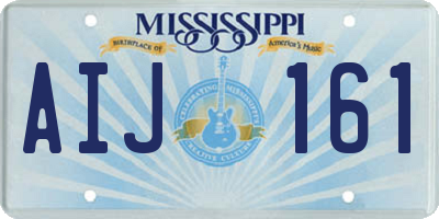 MS license plate AIJ161