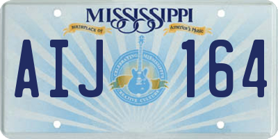 MS license plate AIJ164