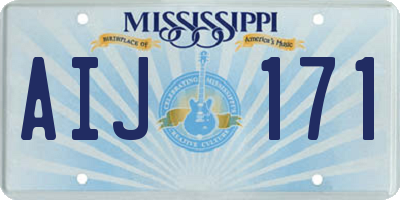 MS license plate AIJ171