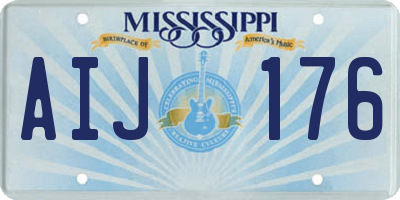 MS license plate AIJ176