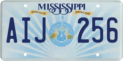 MS license plate AIJ256