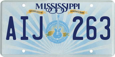 MS license plate AIJ263