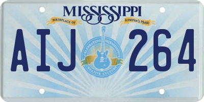 MS license plate AIJ264