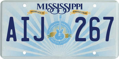 MS license plate AIJ267