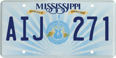 MS license plate AIJ271