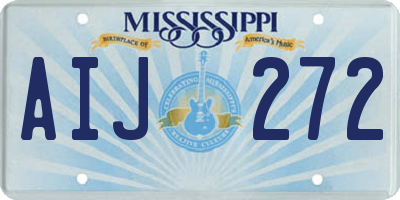MS license plate AIJ272