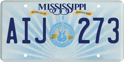 MS license plate AIJ273