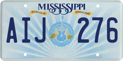 MS license plate AIJ276