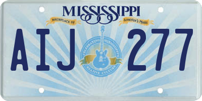 MS license plate AIJ277