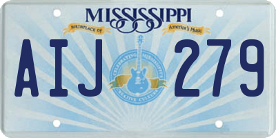 MS license plate AIJ279