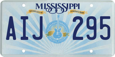 MS license plate AIJ295