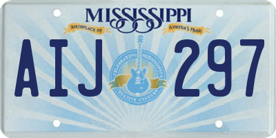 MS license plate AIJ297