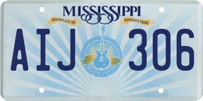 MS license plate AIJ306