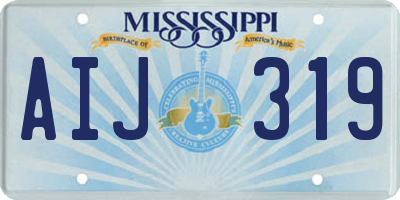 MS license plate AIJ319