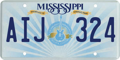 MS license plate AIJ324