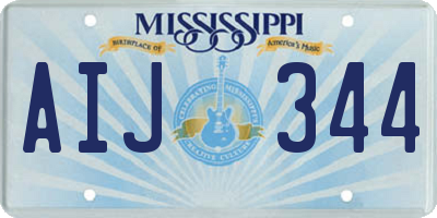 MS license plate AIJ344