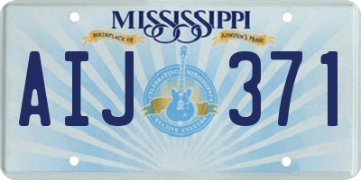 MS license plate AIJ371