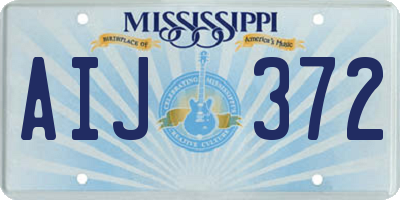 MS license plate AIJ372