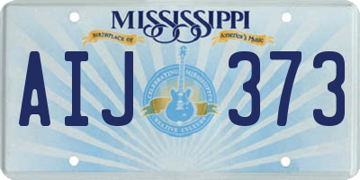 MS license plate AIJ373