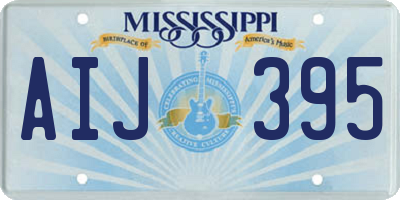 MS license plate AIJ395