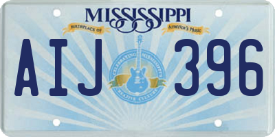 MS license plate AIJ396