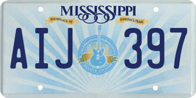 MS license plate AIJ397