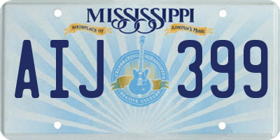 MS license plate AIJ399