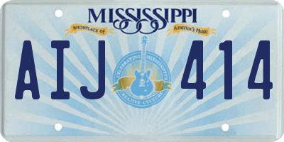 MS license plate AIJ414
