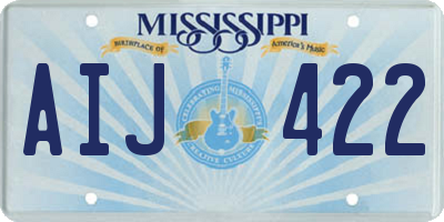 MS license plate AIJ422