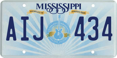 MS license plate AIJ434